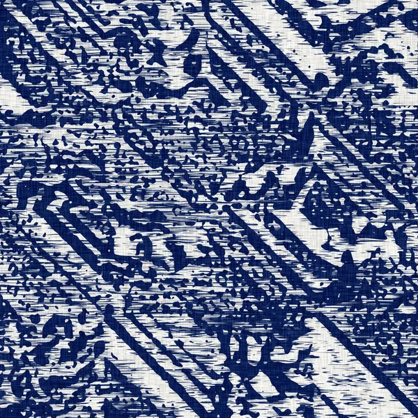 Indigo färgade tyg slumpmässiga fläckar mönster konsistens. Sömlös textil modeduk färg motstå alla tryck. Japansk kimono blocktryck. Högupplöst batik effekt fläckig swatch. — Stockfoto