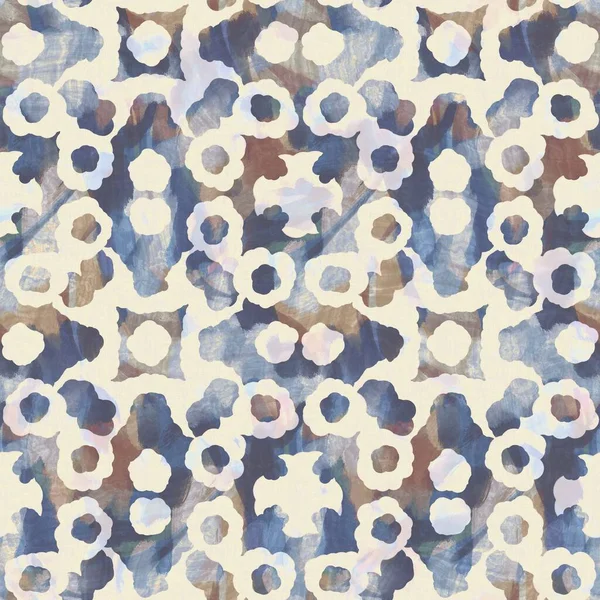 Rustieke franse grijze geometrische bedrukte stof. Naadloze Europese stijl zachte inrichting textiel patroon. Batik over het hele digitale geo print effect. Afwisselend blauw decoratief doek. Hoge kwaliteit raster jpg — Stockfoto