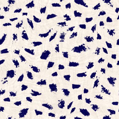 Kusursuz çivit mavisi deforme olmuş doku. Mavi örülmüş boro pamuk boyalı efekt arka planı. Japonya Batik direncini tekrarlıyor. Her yerde Asya yıldızları var.