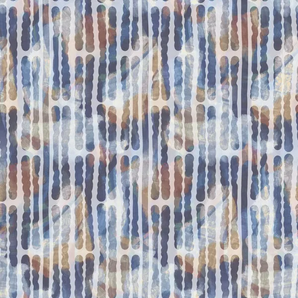 Rustikales französisch-graues Streifenmuster. Nahtloses weiches textiles Einrichtungsmuster im europäischen Stil. Batik-Effekt auf der ganzen digitalen Linie. Buntes blaues Ziertuch. Hochwertiges Raster jpg — Stockfoto