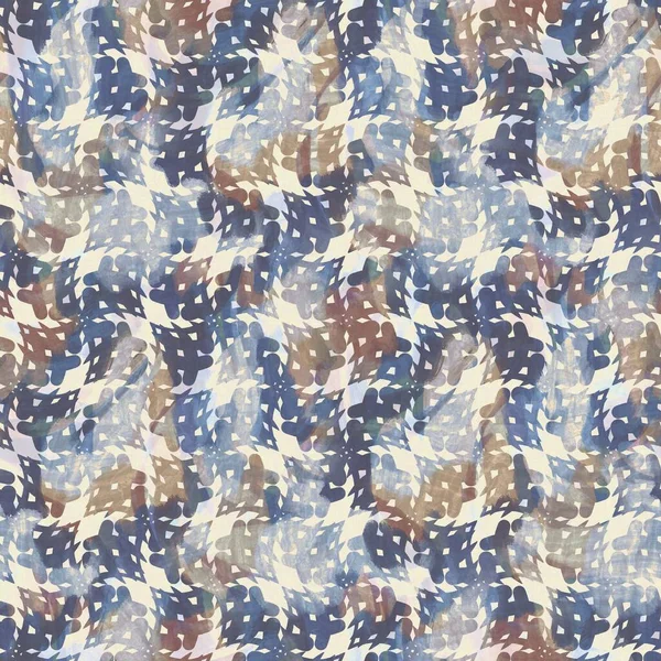 Rusztikus francia szürke geometrikus nyomtatott szövet. Zökkenőmentes európai stílusú puha bútorozású textil minta. Batik az egész digitális geo print effektus. Változatos kék dekoratív ruha. Kiváló minőségű raszter jpg — Stock Fotó