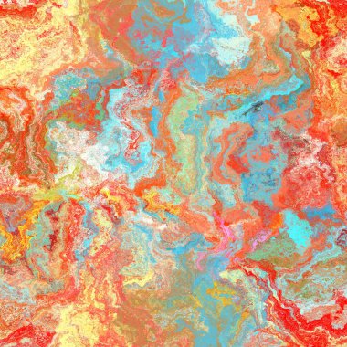 Kusursuz, soyut, fırçalanmış mermer dokular. Gökkuşağı parlak malzeme desenli arka plan. Boho yaz enerjisi boyanmış tekstil baskısı. 