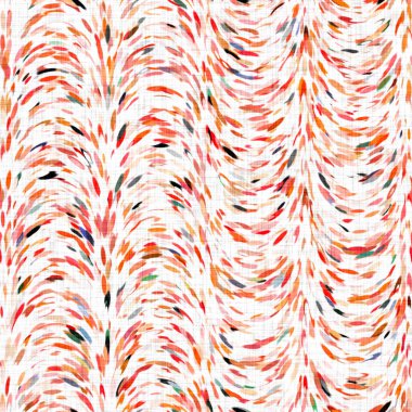 Suluboya fırçalanmış noktalı arkaplan. Elle boyanmış tuhaf empresyonist karnaval kusursuz desen. Dekoratif dalgalı yıkama boyası her yerde..