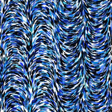 Suluboya fırçalanmış noktalı arkaplan. Elle boyanmış tuhaf empresyonist karnaval kusursuz desen. Dekoratif dalgalı yıkama boyası her yerde..