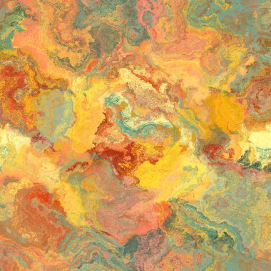 Kusursuz, soyut, fırçalanmış mermer dokular. Gökkuşağı parlak malzeme desenli arka plan. Boho yaz enerjisi boyanmış tekstil baskısı. 