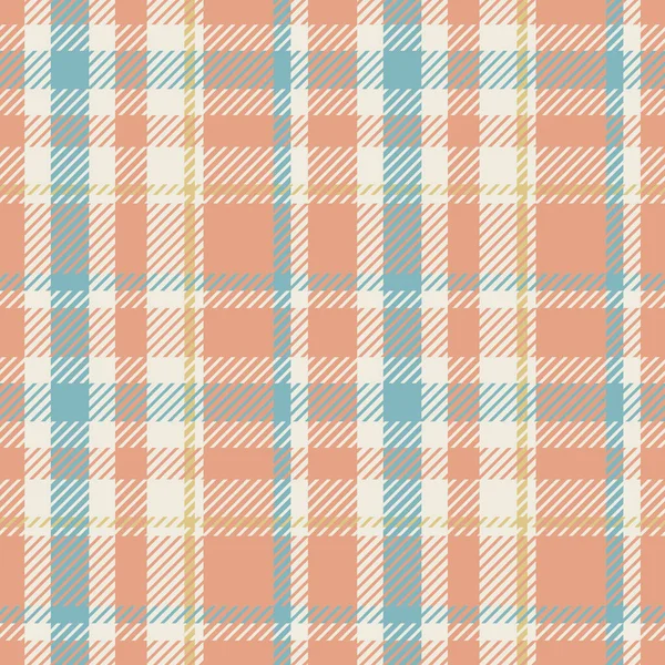 Gender neutral seamless plaid vector pattern. Gingham baby color checker background. Woven tweed all over print. — Stock Vector