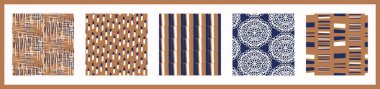 Erkeksi geometrik kusursuz desen koleksiyonu. Dijital albüm kağıdı ve tekrarlanabilir erkekler için basit şekil vektör içinde hediye paketi tasarımı.