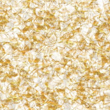 Altın metalik el yapımı pirinç kağıdı dokusu. Kusursuz washi tabakası ve altın metal pulları. Modern düğün dokusu, zarif kırtasiye ve en az Japon stili bulanık tasarım öğeleri için
