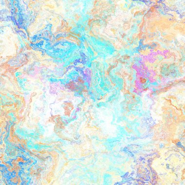 Kusursuz, soyut, fırçalanmış mermer dokular. Gökkuşağı parlak malzeme desenli arka plan. Boho yaz enerjisi boyanmış tekstil baskısı. 