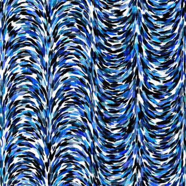 Suluboya fırçalanmış noktalı arkaplan. Elle boyanmış tuhaf empresyonist karnaval kusursuz desen. Dekoratif dalgalı yıkama boyası her yerde..