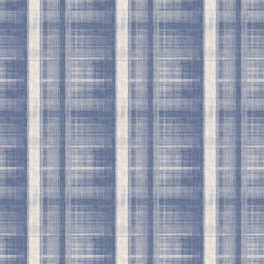 Fransız çiftlik evi, mavi ekose kumaş desenli. Taşralı tonal mutfak kumaş efekti. Tartan kulübesi 2 ton gri arkaplan malzeme dokusu.