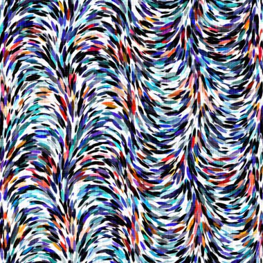 Suluboya fırçalanmış noktalı arkaplan. Elle boyanmış tuhaf empresyonist karnaval kusursuz desen. Dekoratif dalgalı yıkama boyası her yerde..