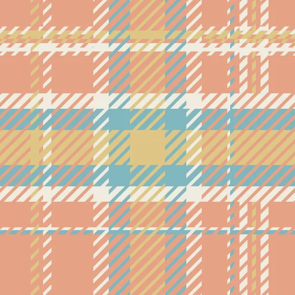 Gender neutral seamless plaid vector pattern. Gingham baby color checker background. Woven tweed all over print. — Stock Vector