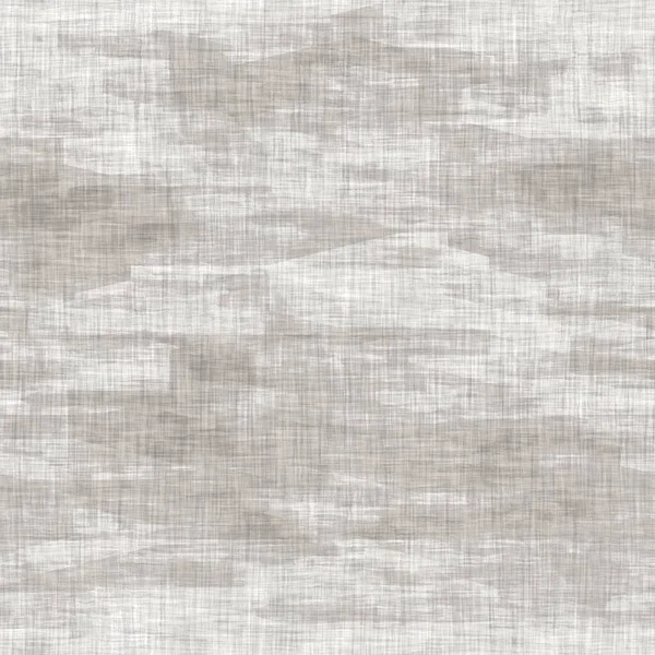 Seamless french neutral greige mottled farmhouse linen effect background. Provence grey white rustic washed out woven pattern texture. Shabby chic style cottage textile print. — Stock Photo, Image