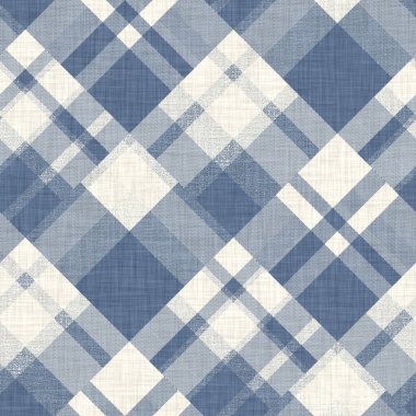 Çiftlik evi mavi ekoseli desenli. Tüvit duvar kâğıdı tasarımı için tüm baskı üzerinde klasik tarz twill. 