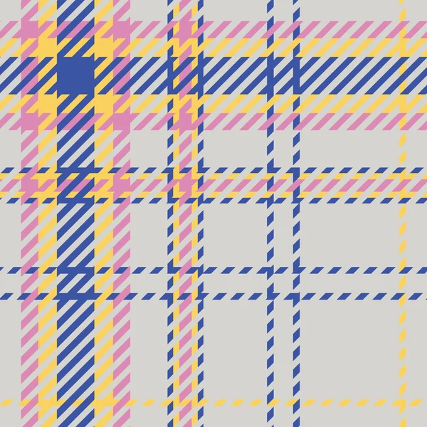 Lente verse naadloze ruitvector patroon. Gingham heldere kleur checker achtergrond. Overal geweven tweed print. — Stockvector