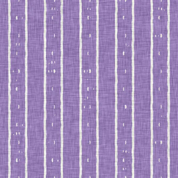 Lavender farm house broken stripe pattern. Line striped country woven all over prints. Purple rustic printed texture fabric effect. Provence style shabby chic home decor swatch. — Stock Photo, Image