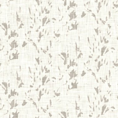 El yapımı gri çiçek motifli keten kumaş. Kaprisli bahçe pürüzsüz desen. Ev dekorasyonu için modern bahar karalama ürünleri. Her yerde botanik scandi tarzı rustik ekolojik eko-ekru var.
