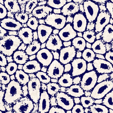 Kusursuz çivit mavisi deforme olmuş doku. Mavi örülmüş boro pamuk boyalı efekt arka planı. Japonya Batik direncini tekrarlıyor. Her yerde Asya yıldızları var.