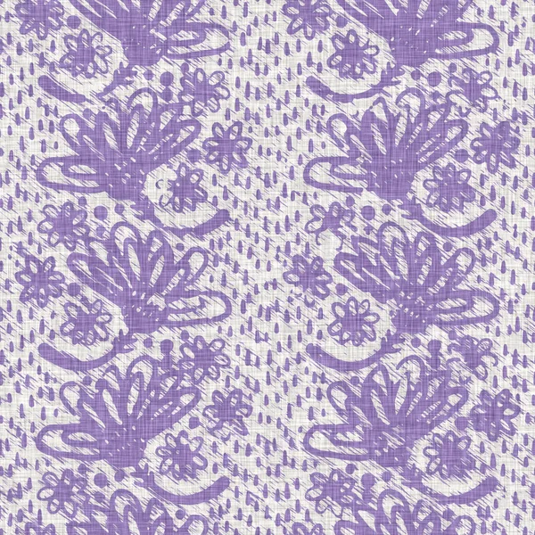 Lavande ferme française floral campagne toile toile de fond de style. Design d'intérieur lilas partout imprimer. Imprimé effet tissu texturé pour Provence shabby chic tissu carrelage swatch. — Photo