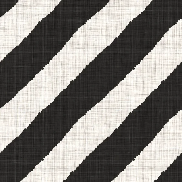 Problemfri sort hvid vævet klud stribe linned tekstur. To tone monokrom mønster baggrund. Moderne tekstil vævning effekt. Maskuline brudte linje gentag jpg print. - Stock-foto