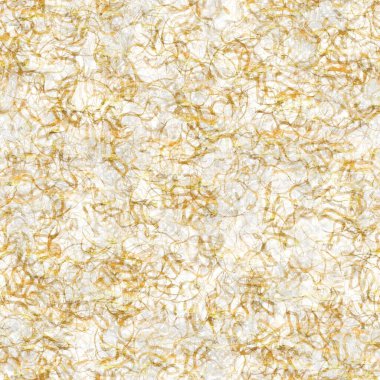 Altın metalik el yapımı pirinç kağıdı dokusu. Kusursuz washi tabakası ve altın metal pulları. Modern düğün dokusu, zarif kırtasiye ve en az Japon stili bulanık tasarım öğeleri için