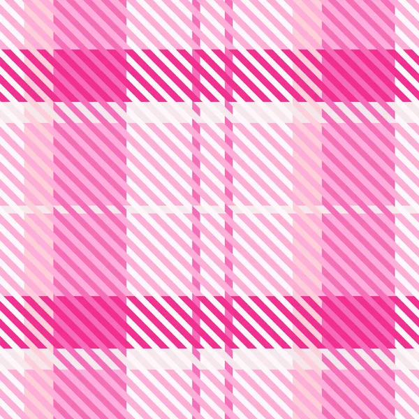 Pembe, pürüzsüz ekose vektör deseni. Gingham parlak renk kontrolörü geçmişi. Her tarafı kumaşla örülmüş.. 