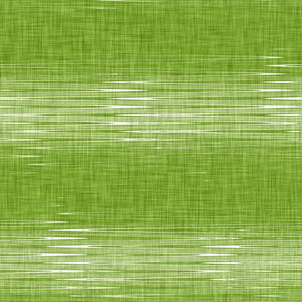 Linne konsistens bakgrund med bruten rand. Organiska oregelbundna randiga sömlösa mönster. Modern vanlig 2-tonad fjädertextil för heminredning. Jordbruksskandal stil rustik grön över hela tryck. — Stockfoto