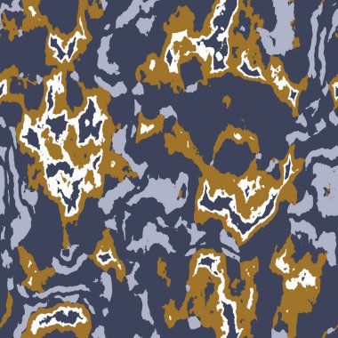 Lacivert, sarı, mermer, pürüzsüz doku. Düzensiz renk mürekkebi boya efektini lekelemiş. Mermer düzensiz girdap izi. Modern moda duvar kağıdı döşemesi