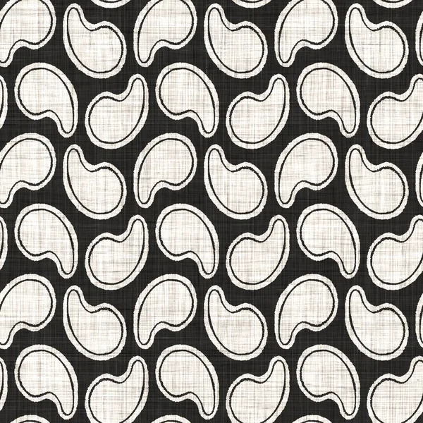 Textura de lino geométrica de tela tejida blanca negra sin costuras. Fondo de patrón monocromo de dos tonos. Efecto de tejido textil moderno. Motivo de forma masculina repetición jpg print. — Foto de Stock