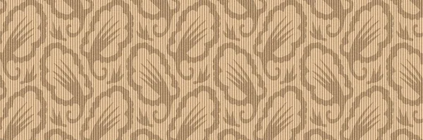 Ecru recycled corrugated card paper border texture. Patterned neutral brown kraft edge trim with ribbed texture effect. Eco packaging ribbon, craft stationery gift washi tape. — Stock Photo, Image