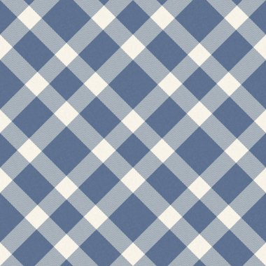 Çiftlik evi mavi ekoseli desenli. Tüvit duvar kâğıdı tasarımı için tüm baskı üzerinde klasik tarz twill. 