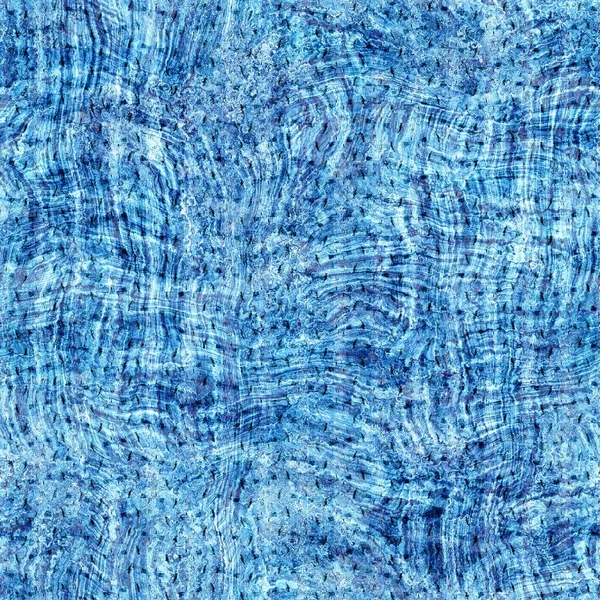 Zökkenőmentes indigó blokk nyomtatási textúra tengerészkék szőtt hatás háttér. Japán stílusú mosott farmer batik ellenáll a mintának. Elhasználódott férfias szövetminta. — Stock Fotó