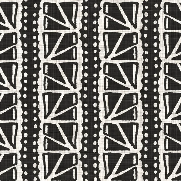 Naadloze zwart wit geweven doek geometrische linnen textuur. Tweekleurige monochrome patroon achtergrond. Modern textiel weven effect. Mannelijke vorm motief herhalen jpg print. — Stockfoto