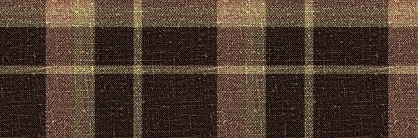 古典的な冬のタータンはシームレスなエッジ境界を果たした。現代のギンガムチェッカーのトリムの背景。織りスコットランドの男性ツイード効果リボンバナー. — ストック写真