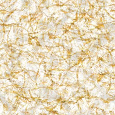 Altın metalik el yapımı pirinç kağıdı dokusu. Kusursuz washi tabakası ve altın metal pulları. Modern düğün dokusu, zarif kırtasiye ve en az Japon stili bulanık tasarım öğeleri için