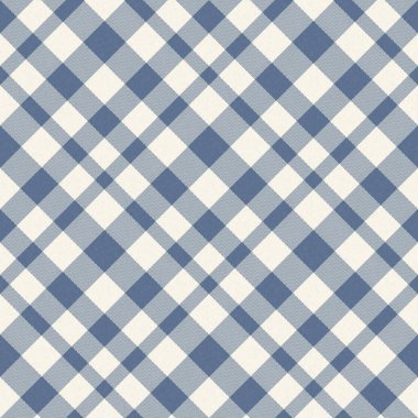 Çiftlik evi mavi ekoseli desenli. Tüvit duvar kâğıdı tasarımı için tüm baskı üzerinde klasik tarz twill. 