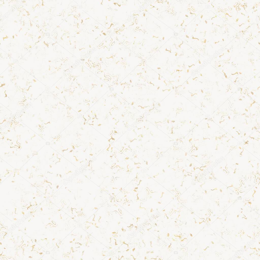 Handmade white gold metallic rice sprinkles paper texture. Seamless washi sheet background. Sparkle blur wedding texture, glitter stationery and pretty foil style digital luxe design element.