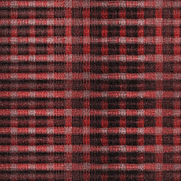 Retro vermelho búfalo preto xadrez verificar padrão sem costura. Estilo tradicional americano de lenhador. Textura quadrada rústica xadrez tecido. — Fotografia de Stock