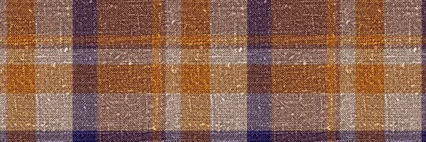Klasszikus téli tartán kockás zökkenőmentes szegély. Modern Gingham ellenőrző berendezés háttér. Szövött skót férfias tweed hatás szalag banner. — Stock Fotó