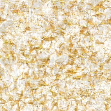 Altın metalik el yapımı pirinç kağıdı dokusu. Kusursuz washi tabakası ve altın metal pulları. Modern düğün dokusu, zarif kırtasiye ve en az Japon stili bulanık tasarım öğeleri için