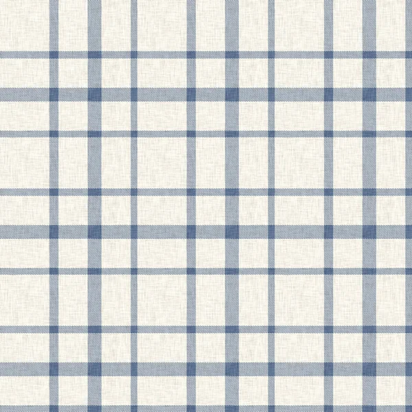 Farma niebieska krata bezszwowy wzór. Vintage styl twill na całym druku dla projektu tweed tapety. — Zdjęcie stockowe