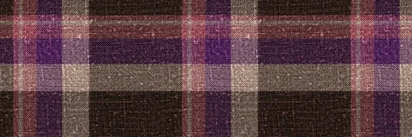 Klassisk vinter tartan rutig sömlös kantlist gräns. Modern gingham pjäs trim bakgrund. Vävd skotsk maskulin tweed effekt band banner. — Stockfoto