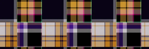 Klasyczny zimowy tartan bez szwu brzeg. Nowoczesny gingham warcaby wykończenia tła. Tkane szkockie męskie tweedy efekt wstążki baner. — Zdjęcie stockowe