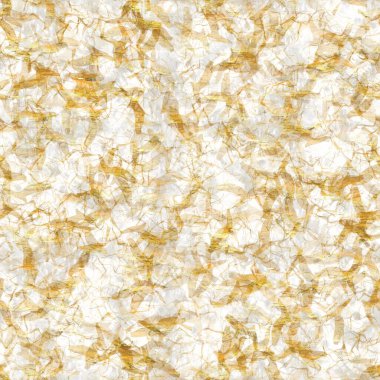 Altın metalik el yapımı pirinç kağıdı dokusu. Kusursuz washi tabakası ve altın metal pulları. Modern düğün dokusu, zarif kırtasiye ve en az Japon stili bulanık tasarım öğeleri için