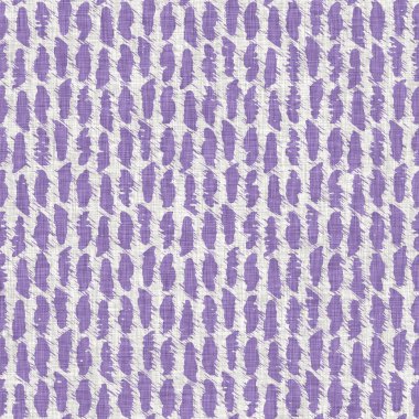 Lavanta çiftliği kırık şerit deseni. Çizgili ülke çizgileri parmak izlerinin üzerine örülmüş. Mor rustik baskılı kumaş efekti. Provence stili, pejmürde ev dekoru kumaşı..