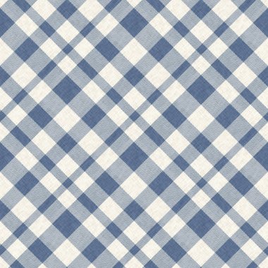 Çiftlik evi mavi ekoseli desenli. Tüvit duvar kâğıdı tasarımı için tüm baskı üzerinde klasik tarz twill. 