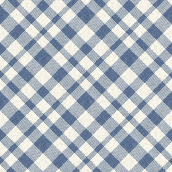 Agriturismo blu plaid modello senza soluzione di continuità. Twill di stile vintage su tutta la stampa per il design della carta da parati tweed. — Foto Stock