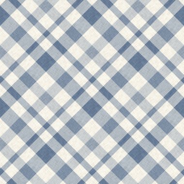 Çiftlik evi mavi ekoseli desenli. Tüvit duvar kâğıdı tasarımı için tüm baskı üzerinde klasik tarz twill. 