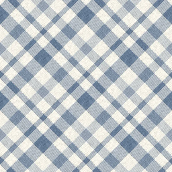 Agriturismo blu plaid modello senza soluzione di continuità. Twill di stile vintage su tutta la stampa per il design della carta da parati tweed. — Foto Stock